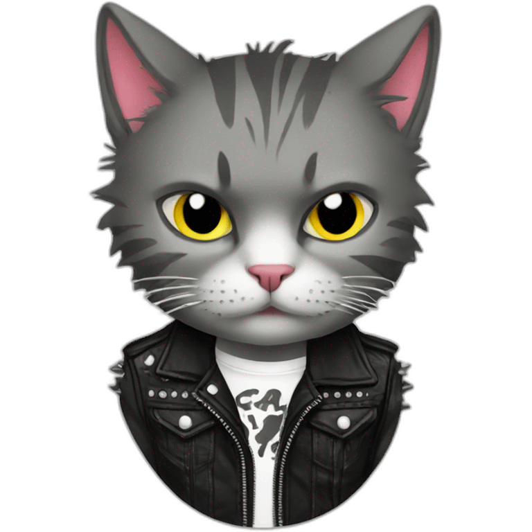 Punk cat emoji