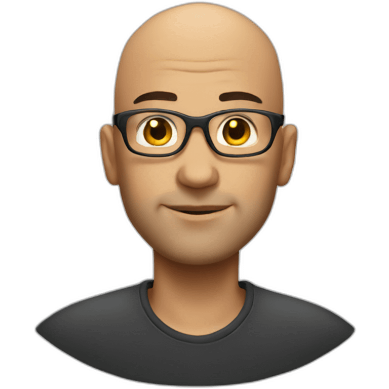 Cool bald guy emoji