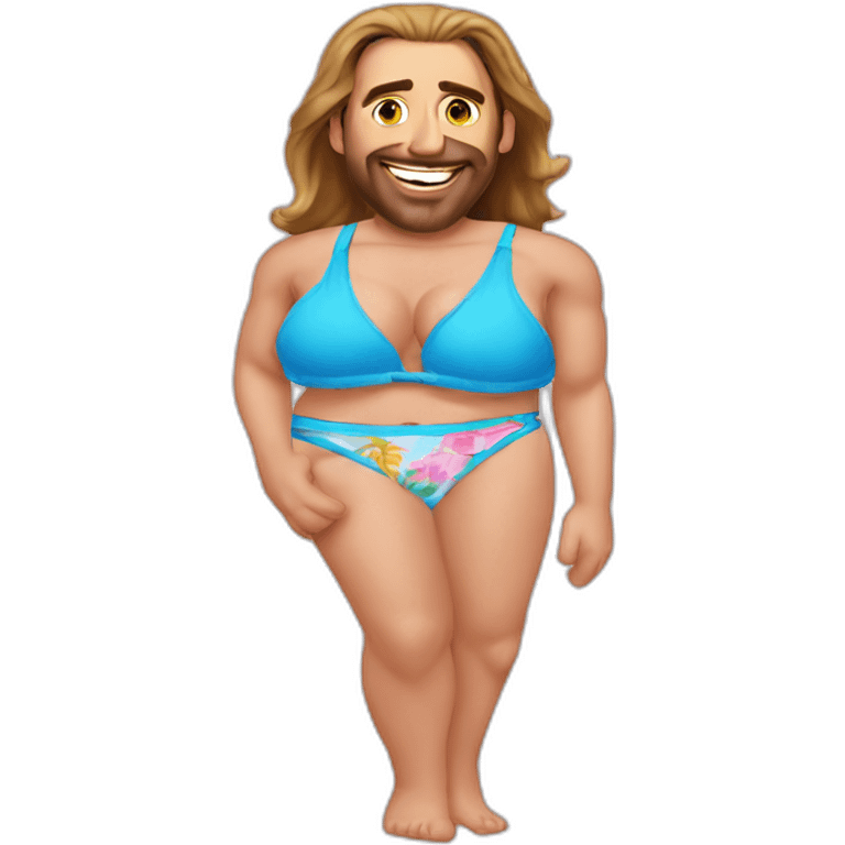 Nicholas cage in a bikini emoji