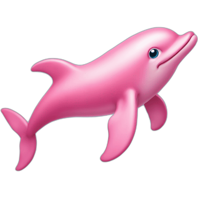 pink toy dolphin with legs instead of his tail emoji