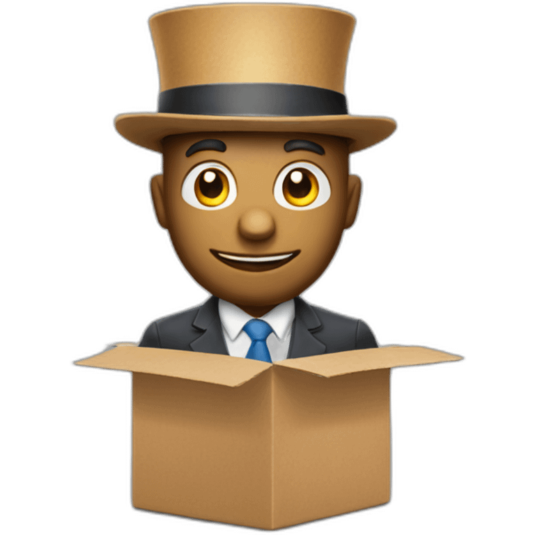 business man in a jack in the box emoji