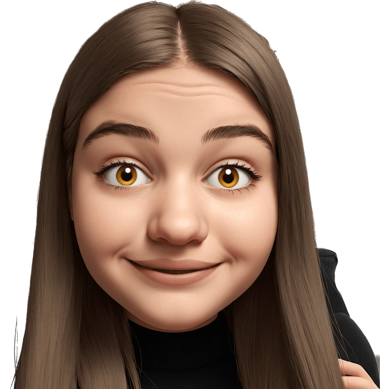 smiling girl portrait closeup emoji