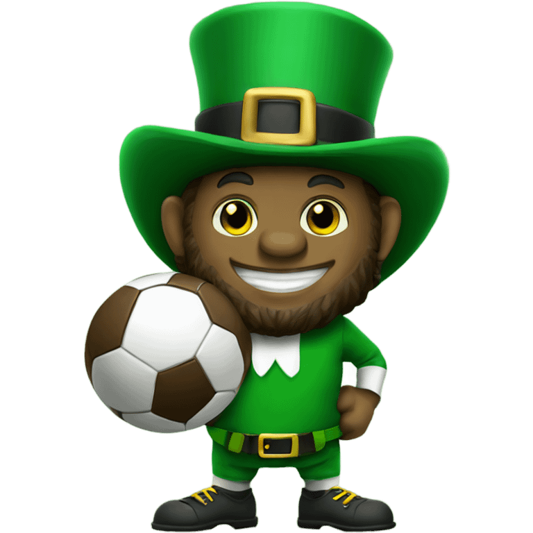 Leprechaun with football emoji