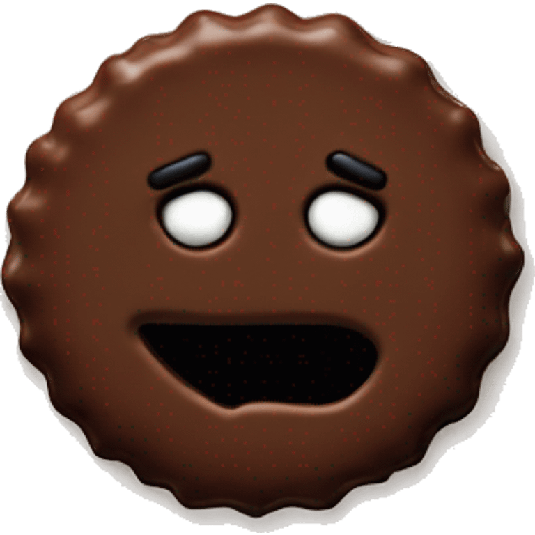 evil emoji mixed with a chocolate biscuit emoji