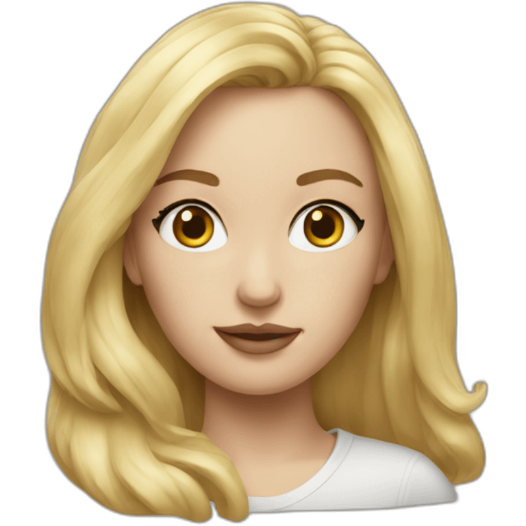 Hyper realistic blonde girl emoji