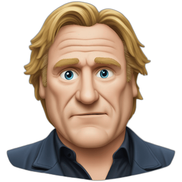 Gerard depardieu avec un doigt dans le nez emoji