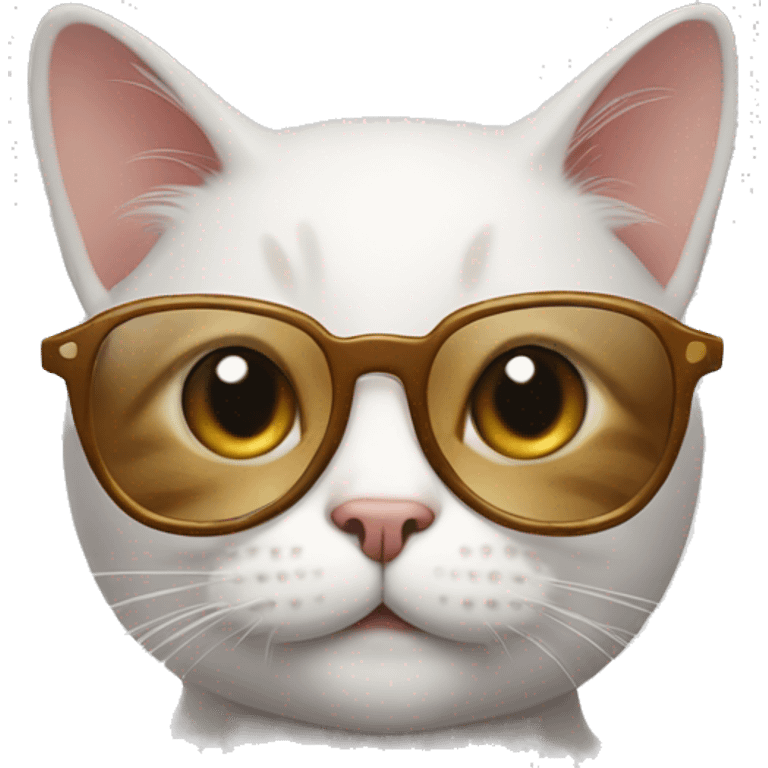 Cat avec des lunettes  emoji