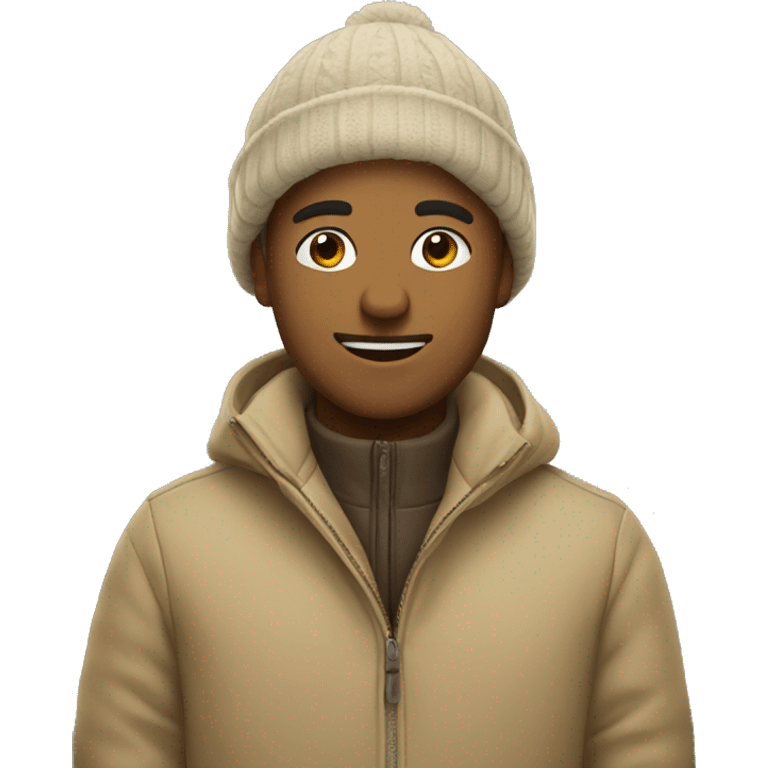 Beige Winter Jacken  emoji