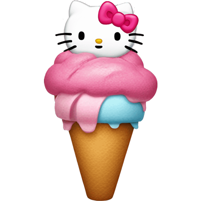 Hello kitty as an icecream  emoji