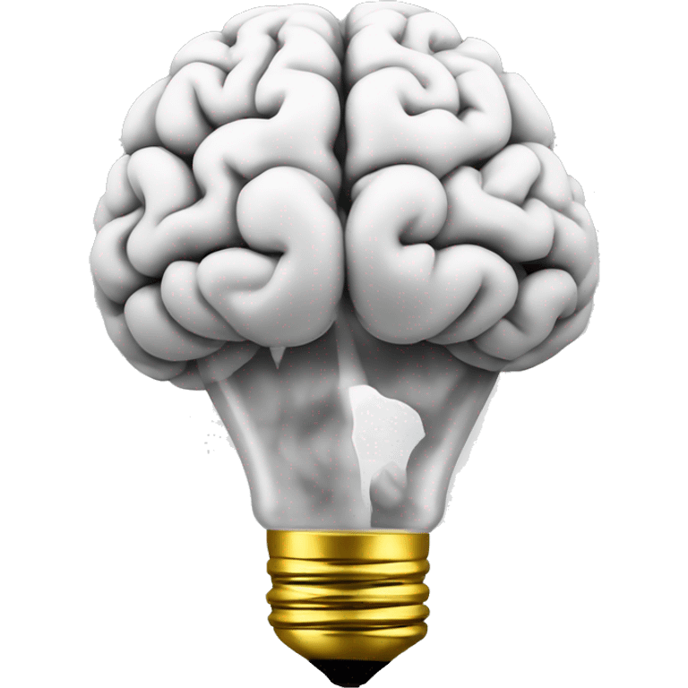 a brain shaped lightbulb emoji