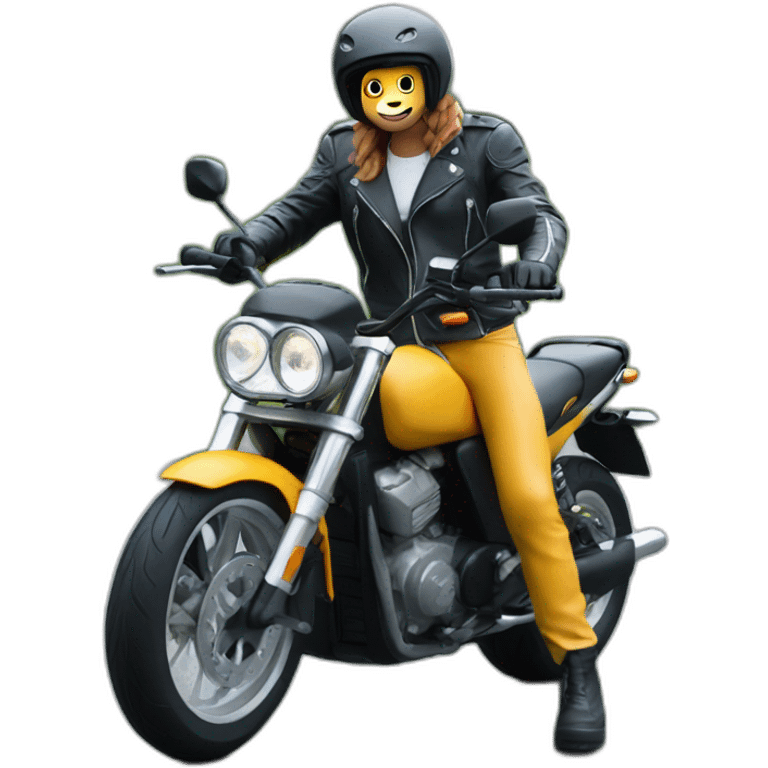 Vache sur moto emoji