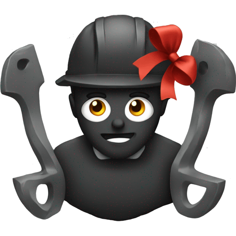 Coal with a bow emoji