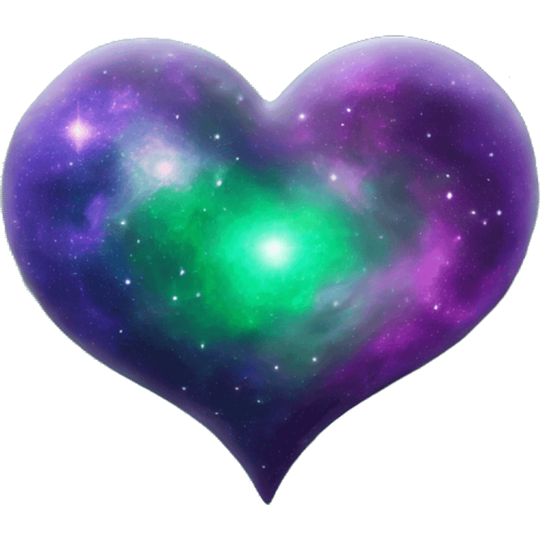 green and purple galaxy heart emoji