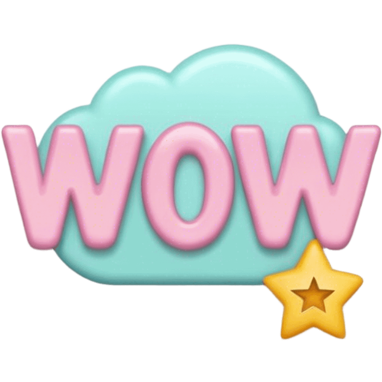 pastel sign say "wow" emoji