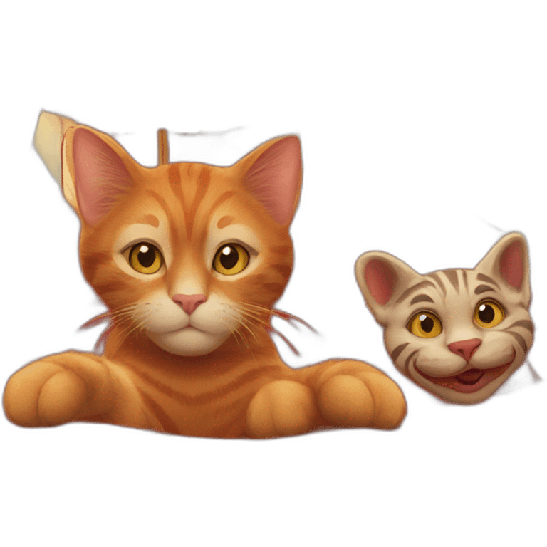 a red cat and the circus emoji