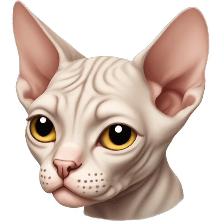 sleepy sphynx cat emoji