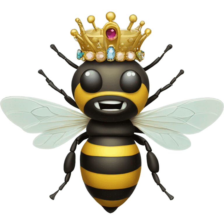 Bee wearing crown emoji