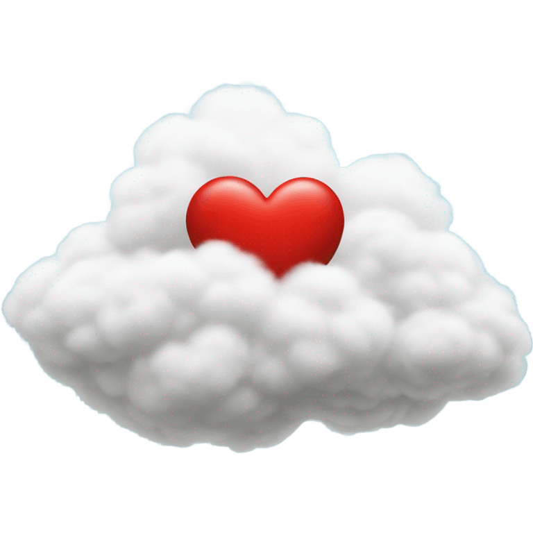 red heart + cloud emoji