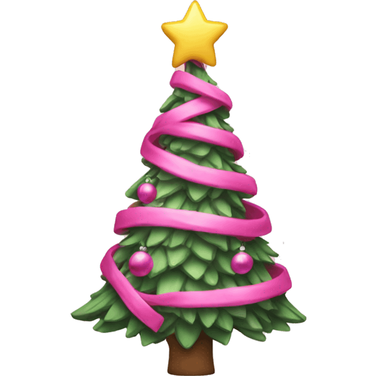 pink christmas tree emoji