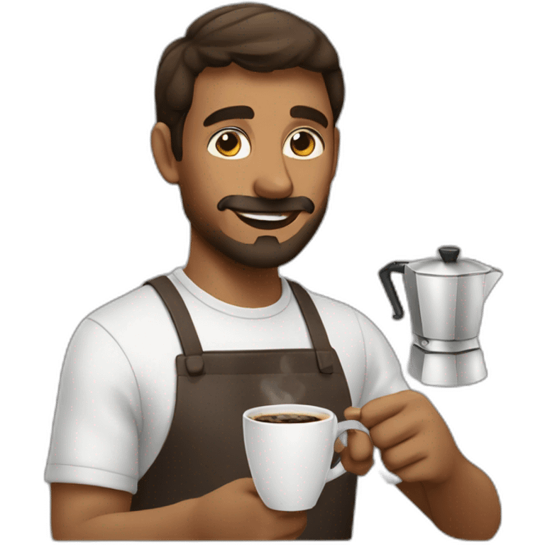 Man making coffee emoji