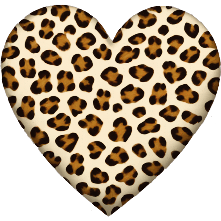 leopar print heart emoji