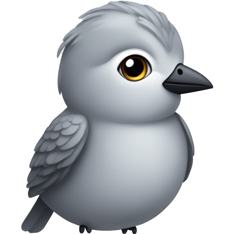 Little cutie gray bird  emoji