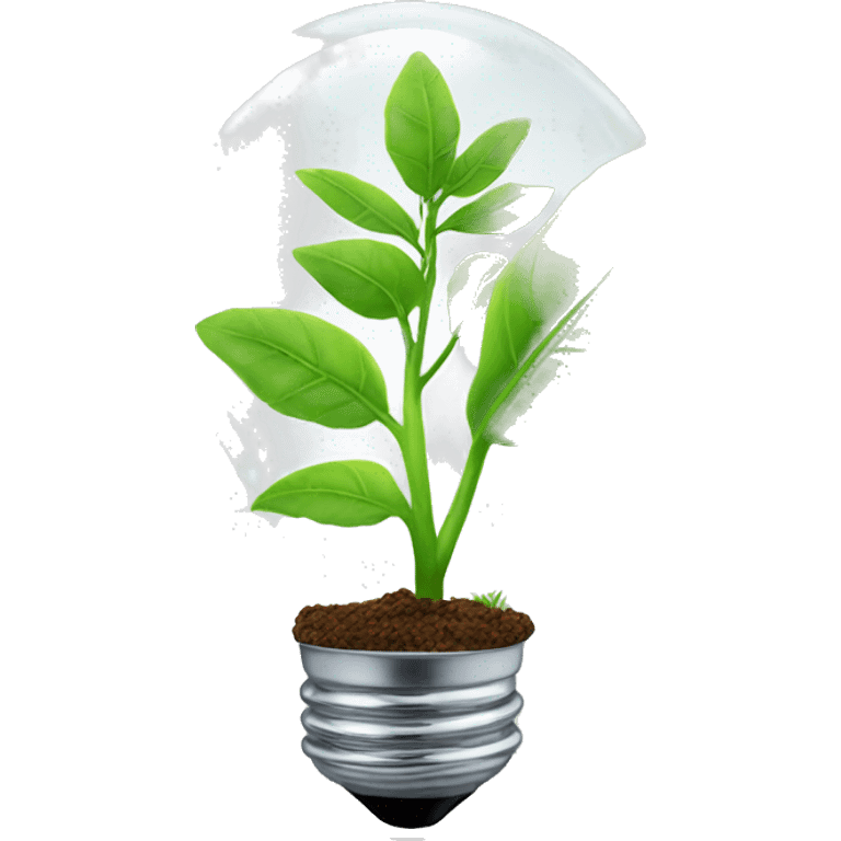 a plant inside an idea lightbulb emoji