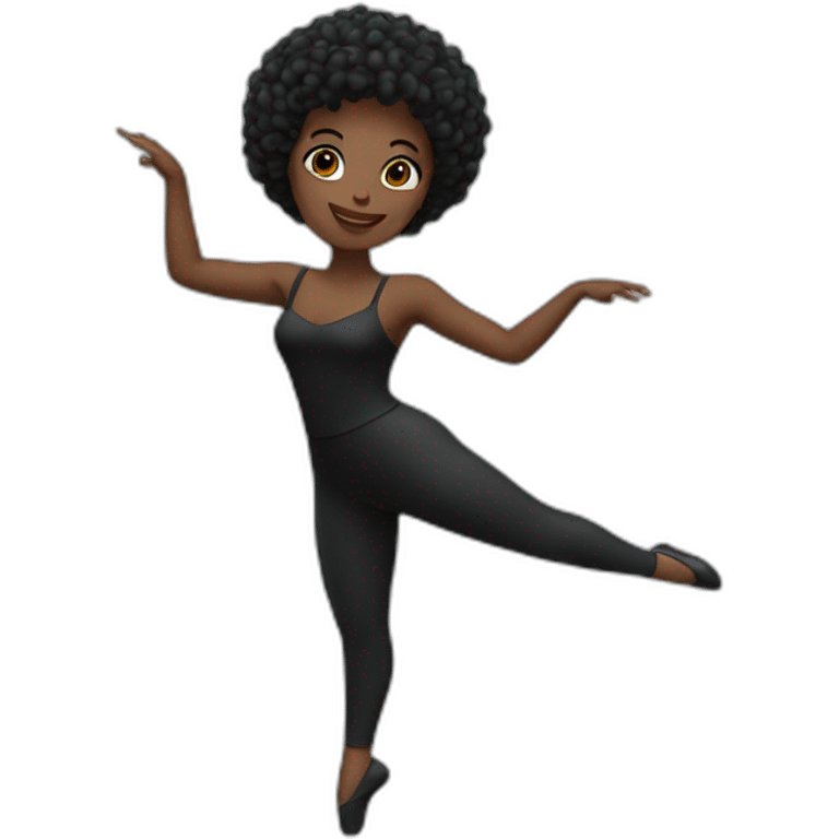 Femme noir qui danse emoji