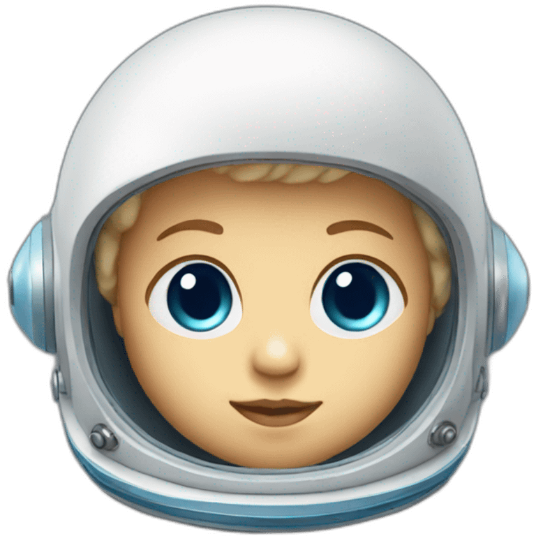 white baby blue eyes astronaut body emoji