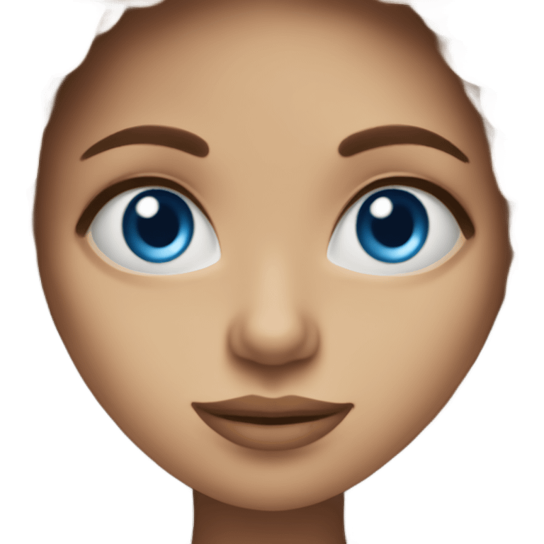 beautiful finnish brown hair woman with blue eyes knitting  emoji