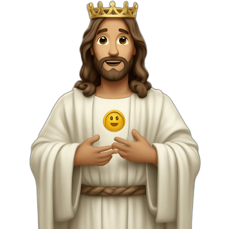 Jesus the king of the world emoji