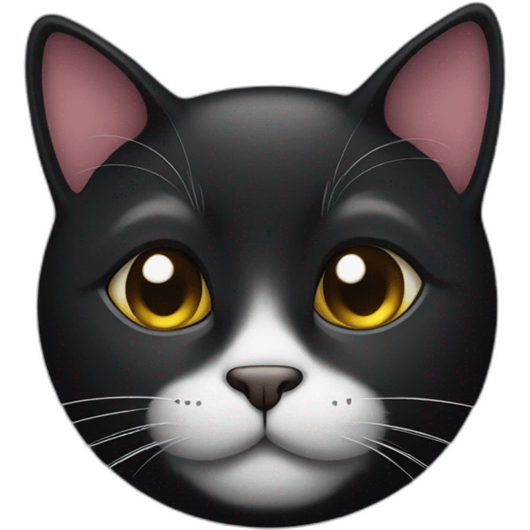 smug black cat face emoji