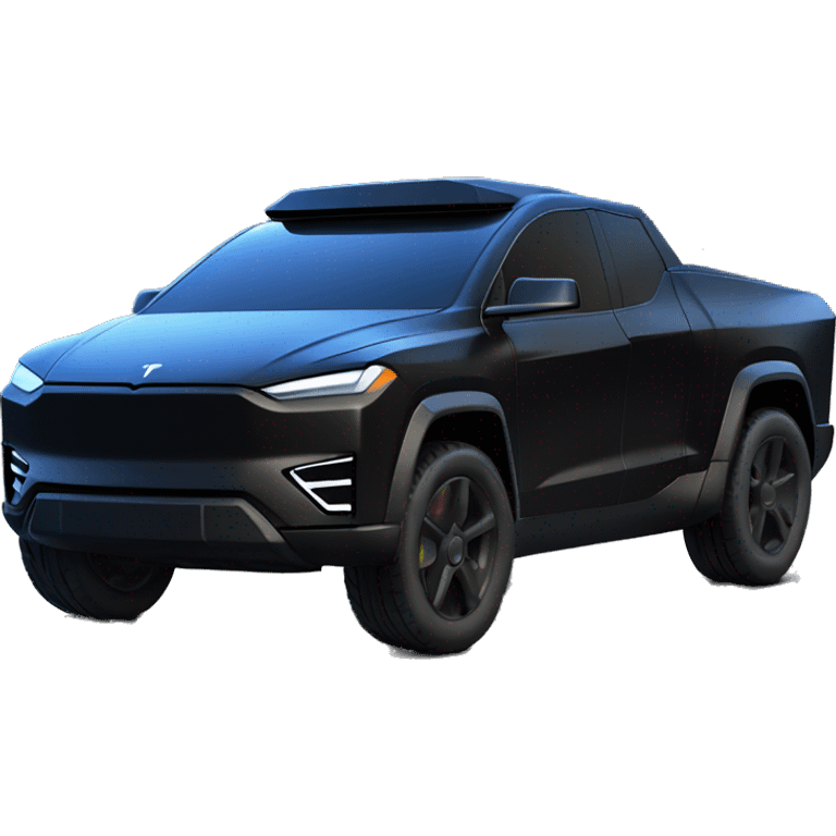 black tesla cybertruck emoji