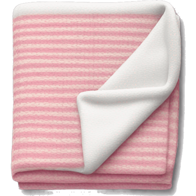 Plad white and pink blanket folded  emoji