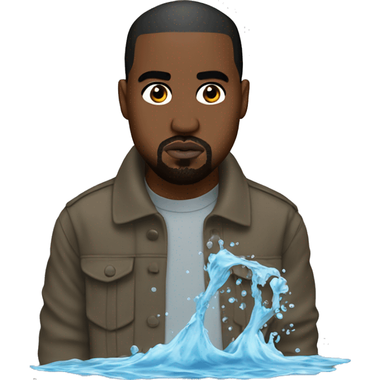 Kanye west with water emoji