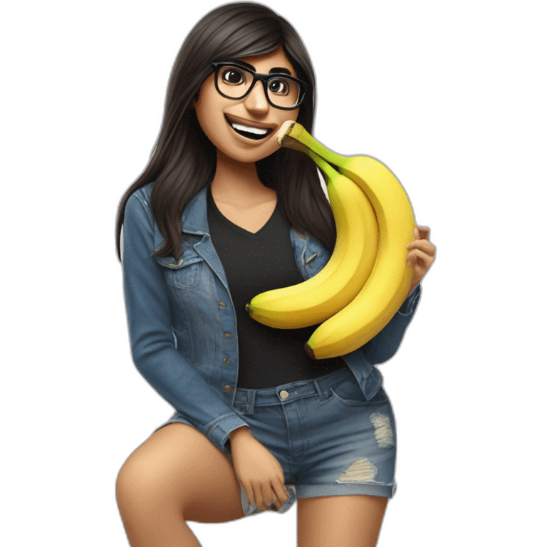 Mia khalifa qui mange une banane emoji