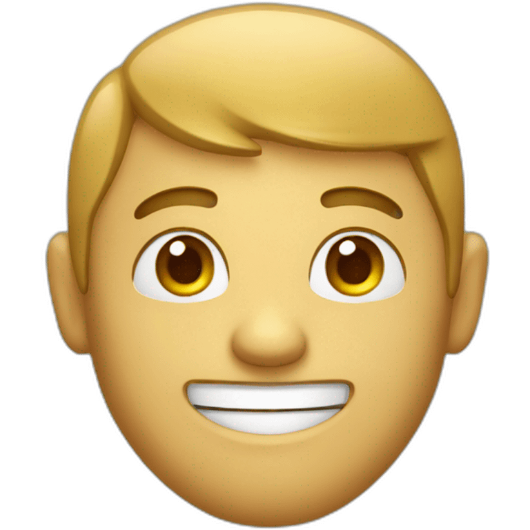 Man with fake smile  emoji