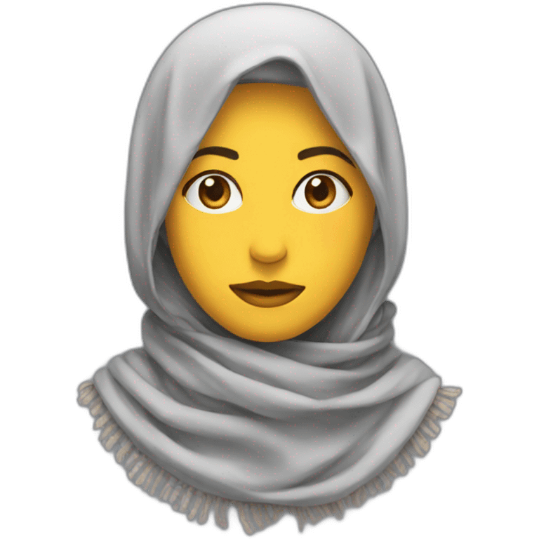 girl in closed face shemagh emoji