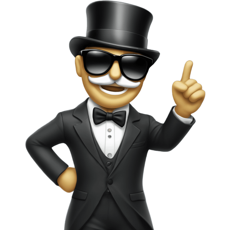 monopoly man celebrating in sunglasses emoji