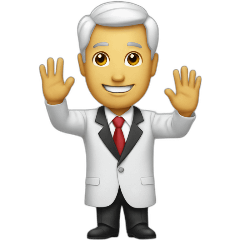 mexican politician saying hi five emoji