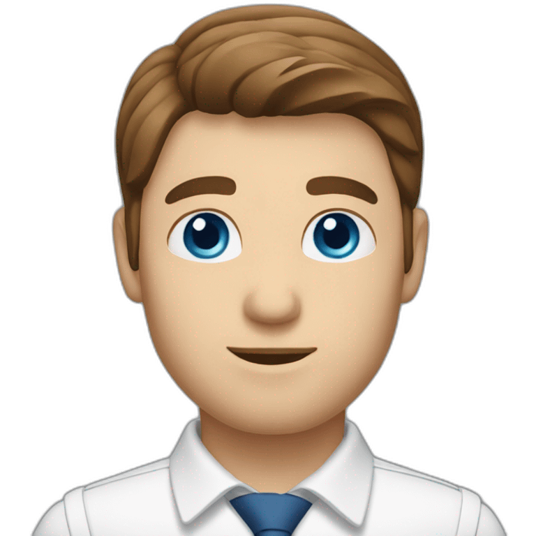 broker with brown hair and blue eyes doing correct with hands emoji