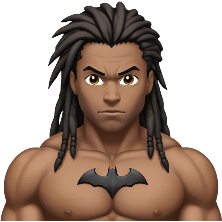 Black Batman with dreadlocks emoji