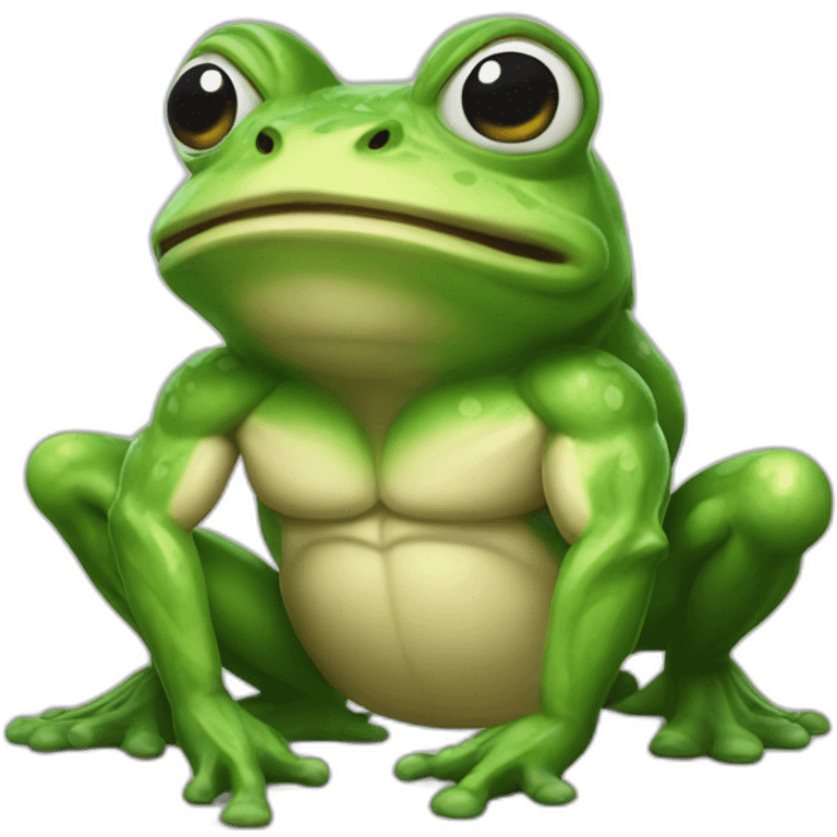 muscle frog ma emoji