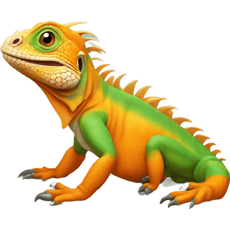 Orange iguana emoji