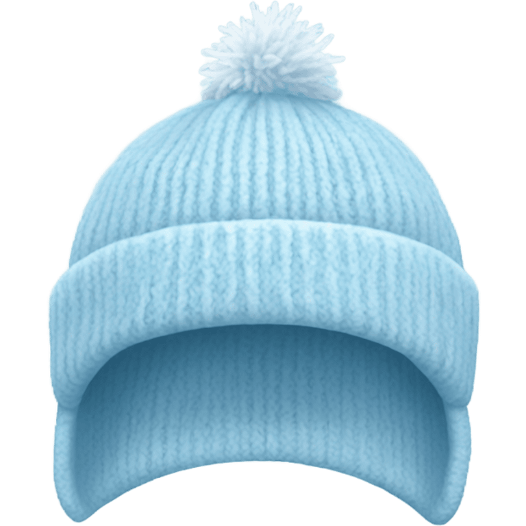 pastel blue winter hat emoji