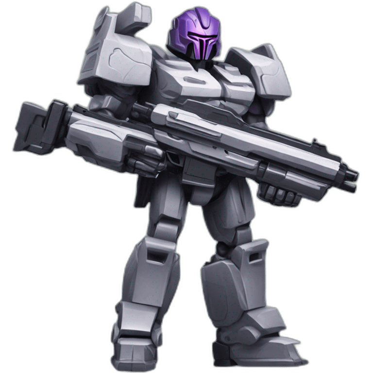 Megatron with a gun emoji