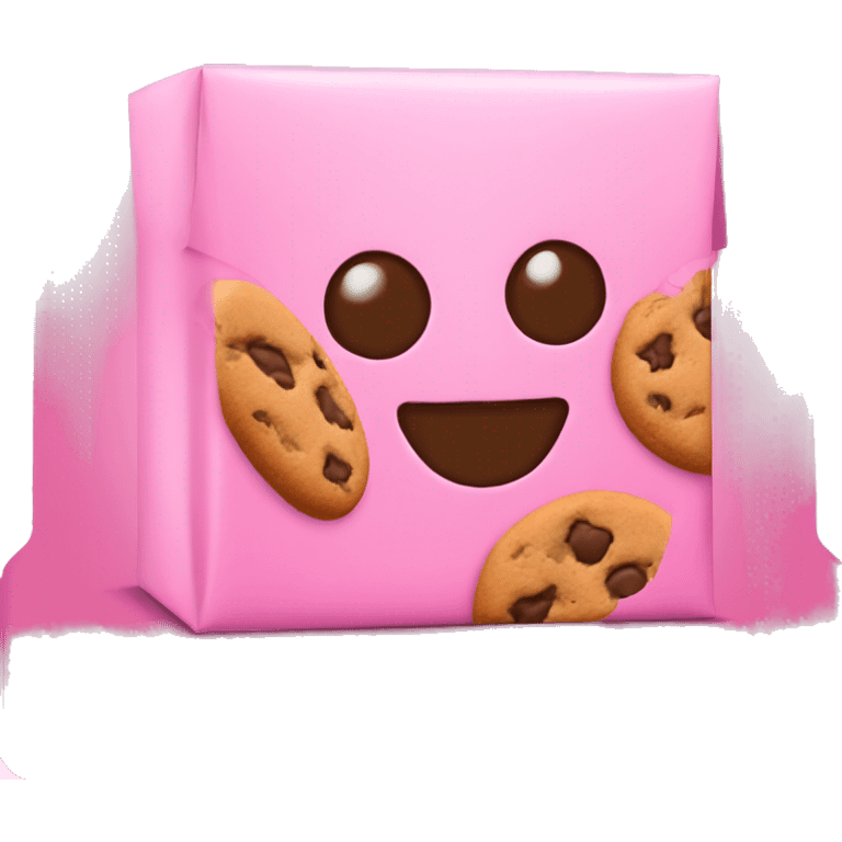 Crumbl cookie pink box emoji