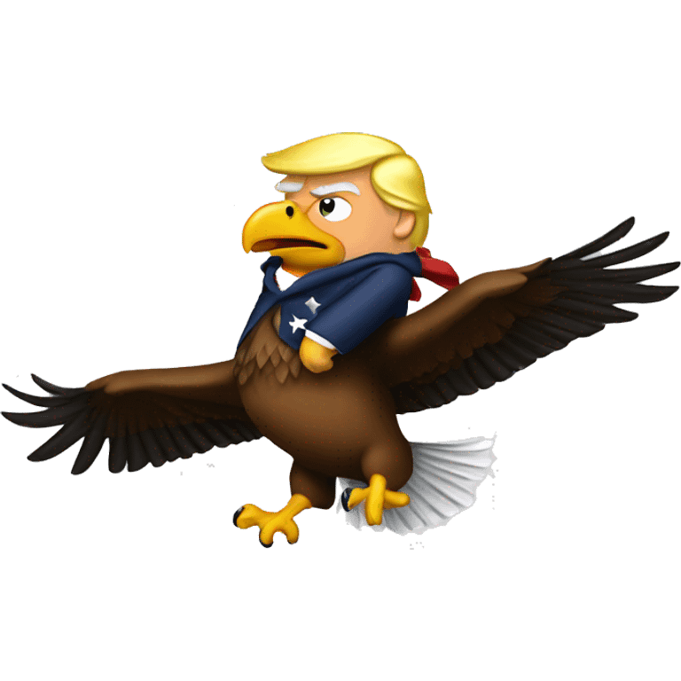 trump riding an eagle emoji