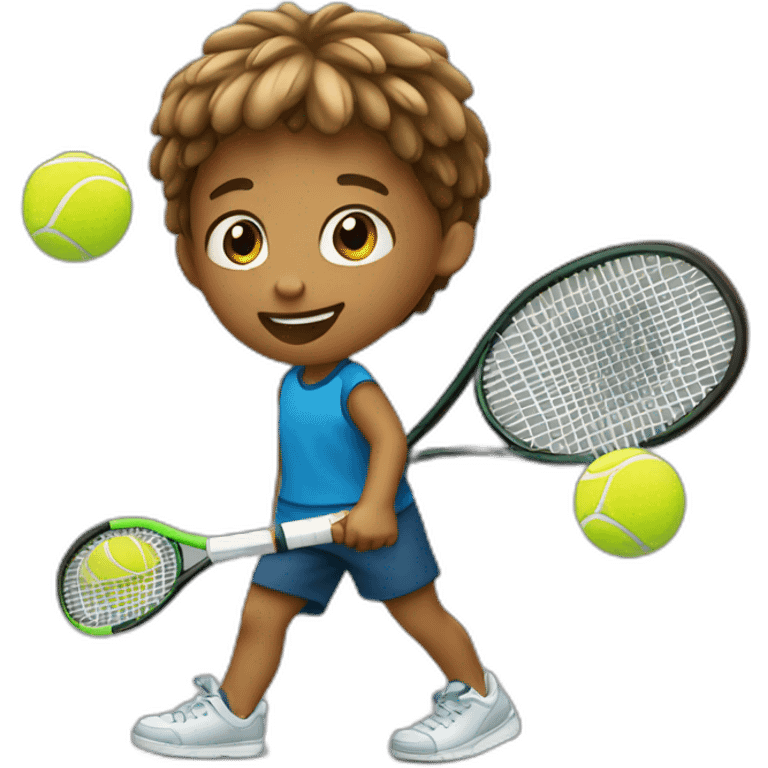 enfant qui fait du tennis emoji