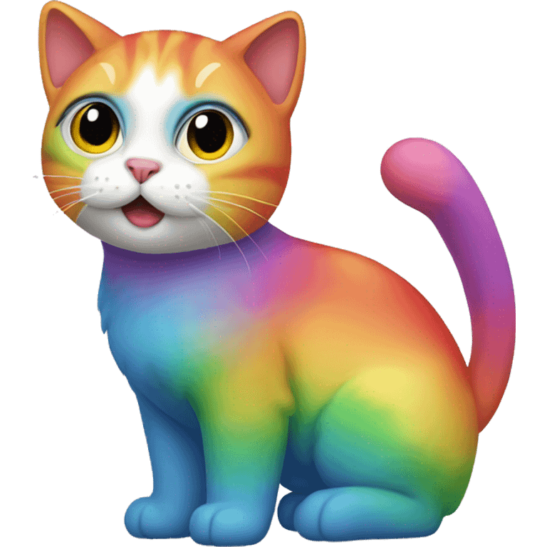 Rainbow cat emoji